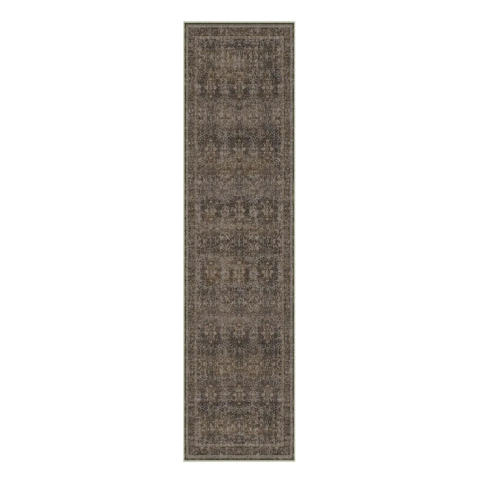 Rose Garden Brown Vintage 2 ft. x 8 ft. Distressed All Over Design Runner Rug price history on PriceWatchPro