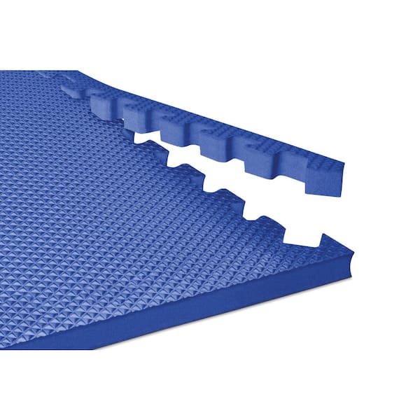 Norsk Solid Blue 24 in. x 24 in. Eva Foam Sport Interlocking Tiles