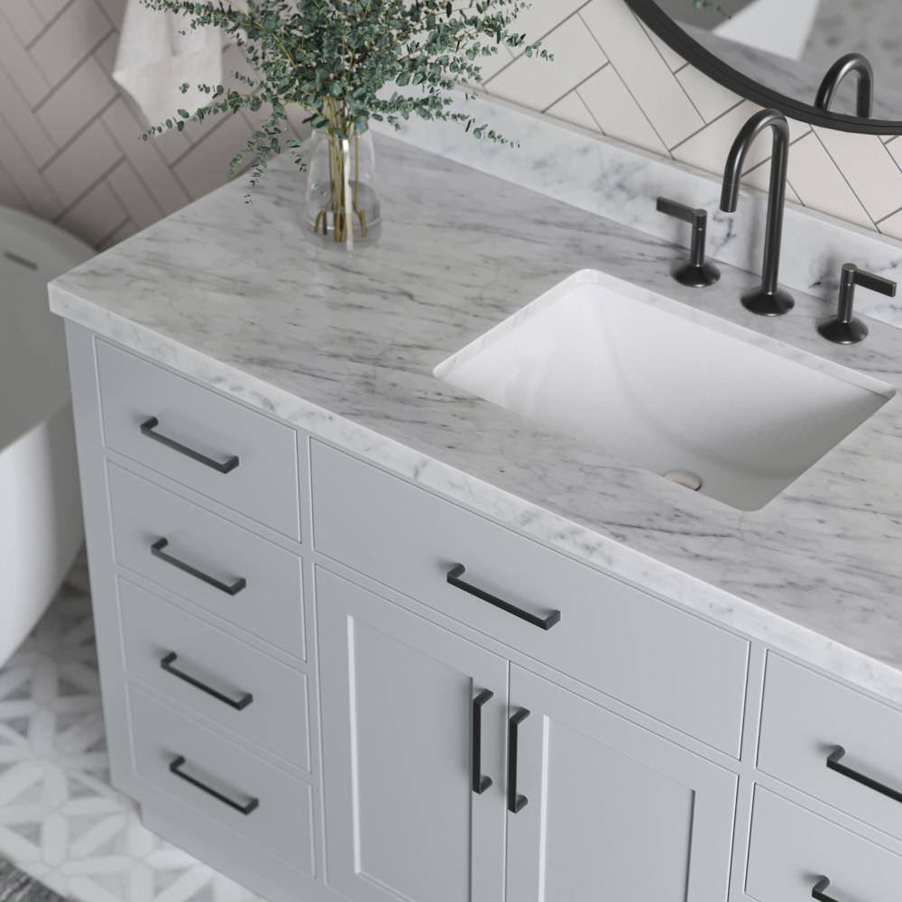 Hepburn 55" Gray Freestanding Single Basin Vanity Set