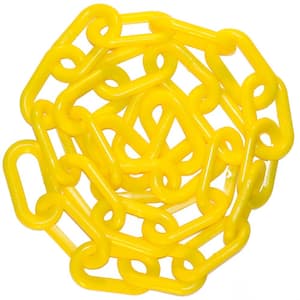 2 in. x 100 ft. Yellow Plastic Chain