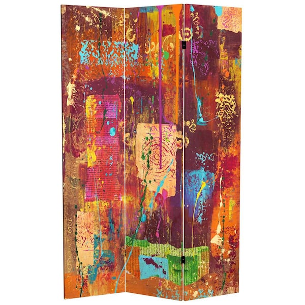 Oriental Furniture 6 ft. Printed 3-Panel Room Divider