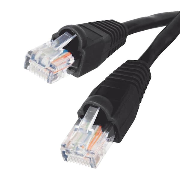 Commercial Electric 7 ft. 24/7-Gauge 8-Wire CAT6 Ethernet Cable, Black