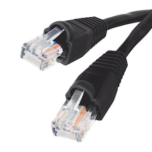 25 ft. 24/7-Gauge 8-Wire CAT6 Ethernet Cable, Black
