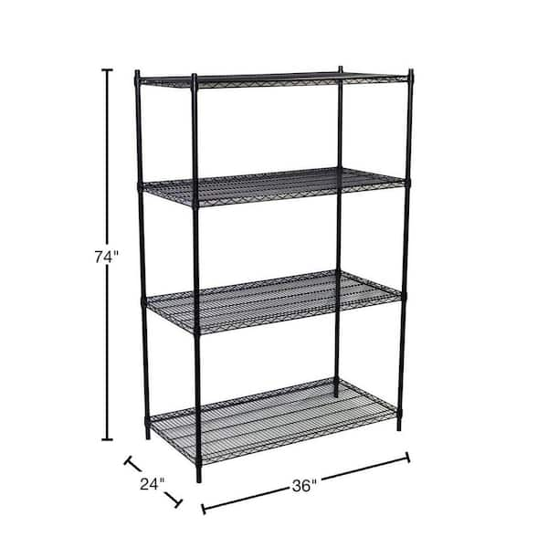 Regency 24 x 36 Chrome Wire Shelf Kit with 4 Can Racks and 74 Posts