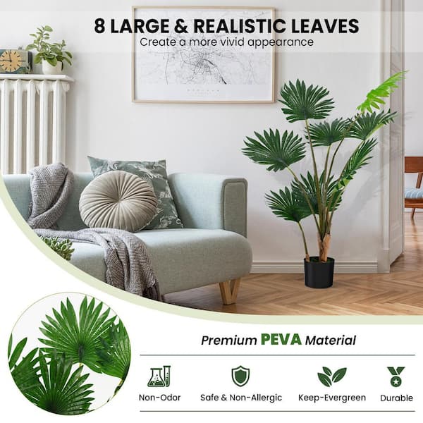 Artificial Palm Tree, Faux Plants for Home Decor Indoor, Fake