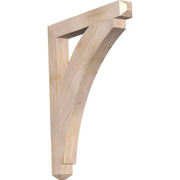 Ekena Millwork 3.5 in. x 38 in. x 30 in. Douglas Fir Thorton Craftsman Smooth Bracket