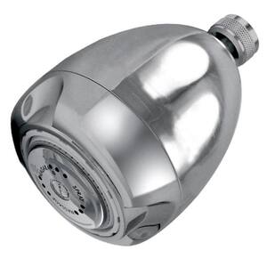 Earth 3-Spray Patterns 1.5 GPM 2. 6875 in. Wall Mount Fixed Shower Head in Chrome