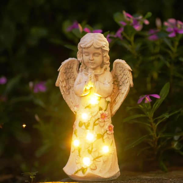 Goodeco Angel Solar Outdoor Garden Decor Statues Yard Art Patio Front Lawn Ornaments Christmas Gifts for Mom Grandma Women