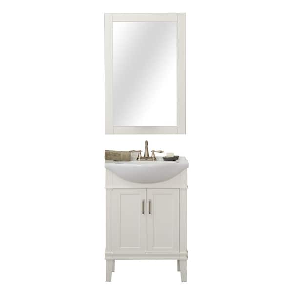 White With Porcelain Vanity Top, Bathroom Vanities Seattle