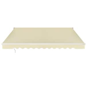8 ft. x 10 ft. Outdoor Manual Retractable Awning Cover Patio Sun Shade