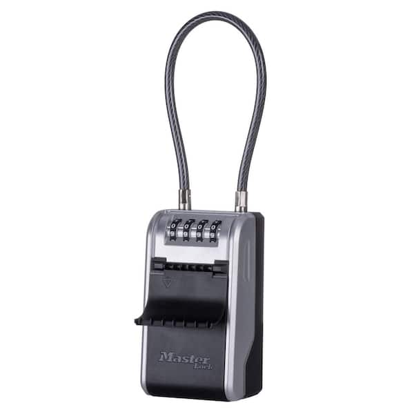 Master Lock Large Outdoor Lock Box with Combination Dial and Removable Cable