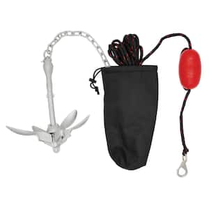 BoatTector Complete Deluxe Grapnel Anchor Kit for Small Boats, Kayaks, PWC, Jet Ski, Paddle Boards, etc. - 3.5 lbs.