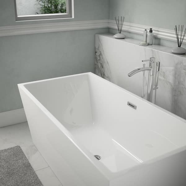 Coastal™ Serin™ 68 x 31-Inch Freestanding Bathtub Center Drain With  Integrated Overflow