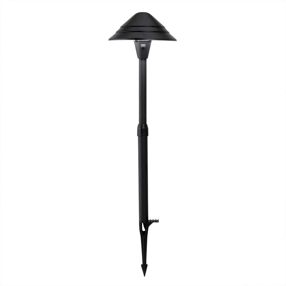 Hampton Bay Low Voltage Black Plug-in Integrated LED Landscape Path ...