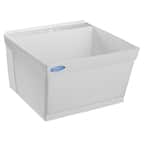 Mustee 23 in. x 23 in. Thermplastic Wall Mount Laundry Tub