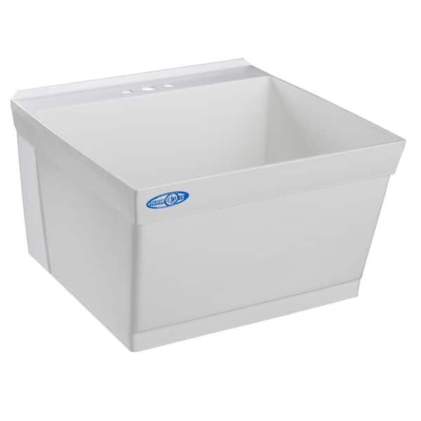 Unbranded Mustee 23 in. x 23 in. Thermplastic Wall Mount Laundry Tub