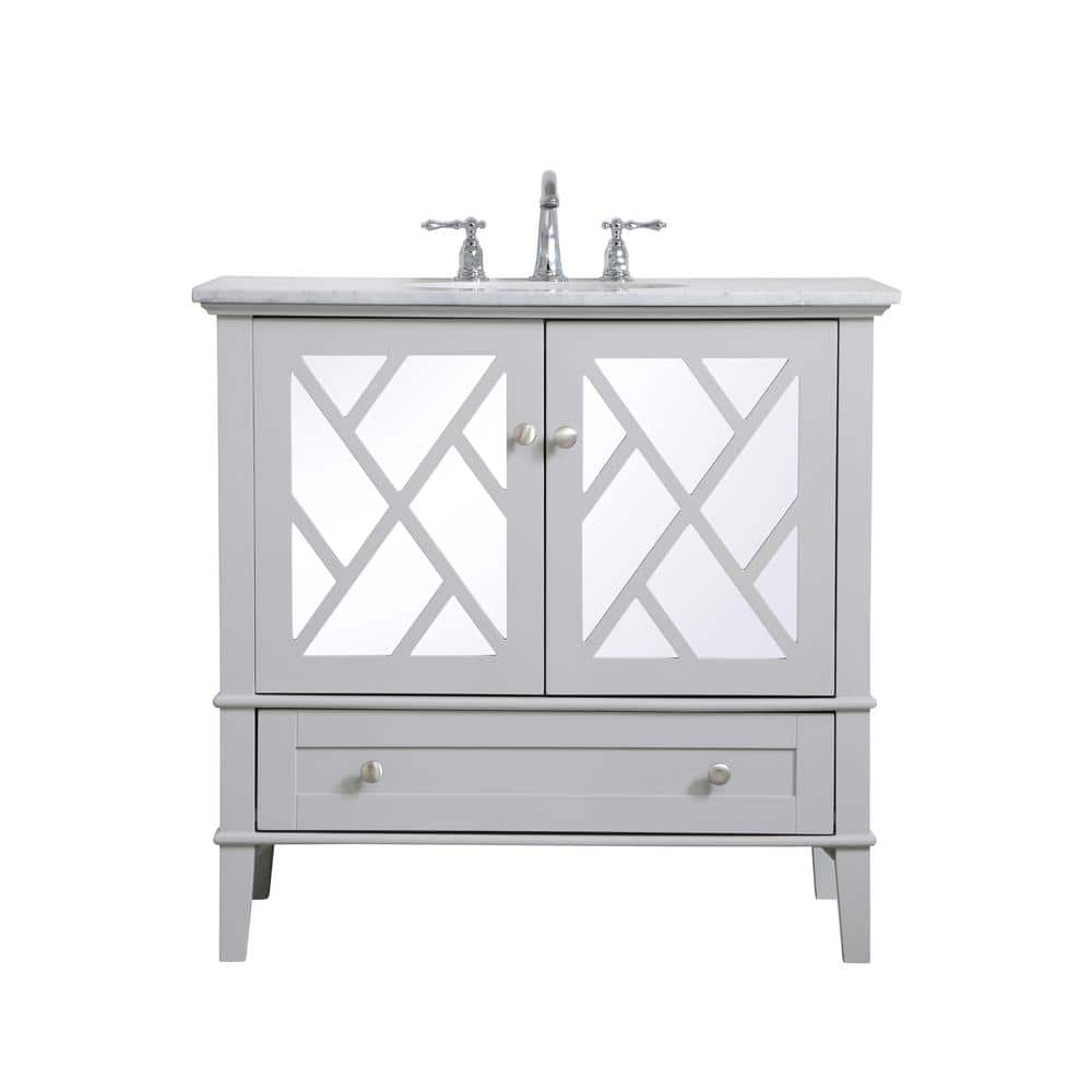Timeless Home 36 in. W x 20.5 in. D x 35 in. H Single Bathroom Vanity ...