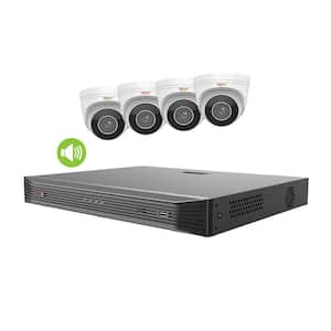 Ultra HD Commercial Grade Audio Capable 8-Channel 2TB NVR Surveillance System with 4 4K Cameras