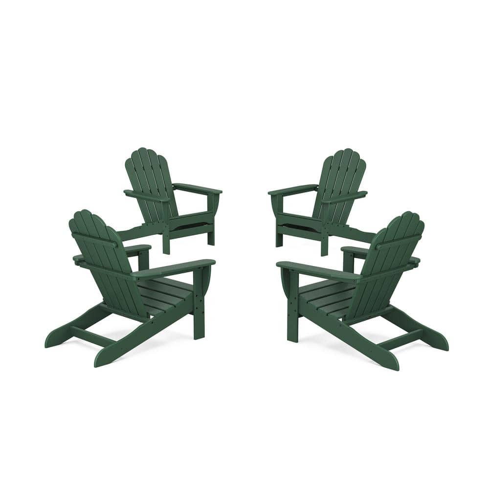 Rainforest Green 4-Piece Oversized Adirondack Chair Set