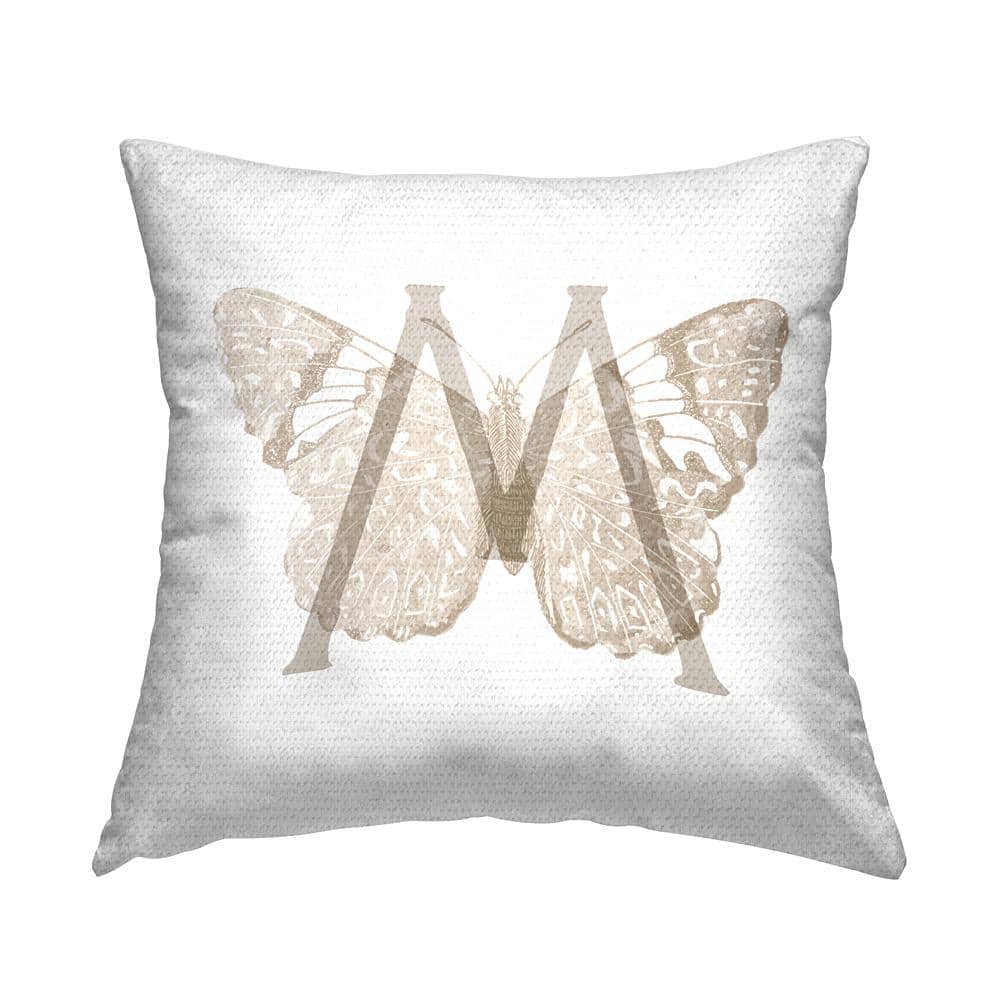 Butterfly Letter M Square Outdoor Throw Pillow price history on PriceWatchPro