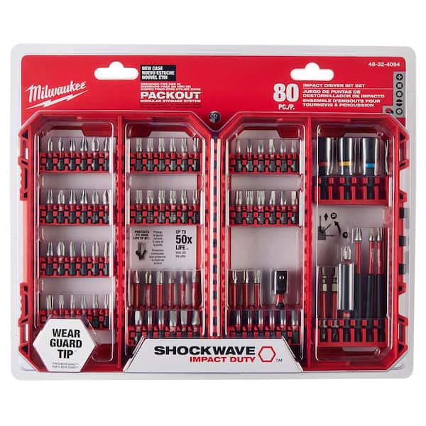 Milwaukee SHOCKWAVE Impact-Duty Alloy Steel Screw Driver Bit Set (80-Piece)