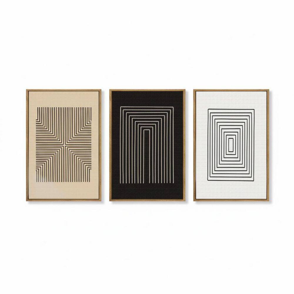 Image showcasing Wall Decor Minimalist Abstract Framed Wall Art 24 in. x 16 in. LINBQ263 ...