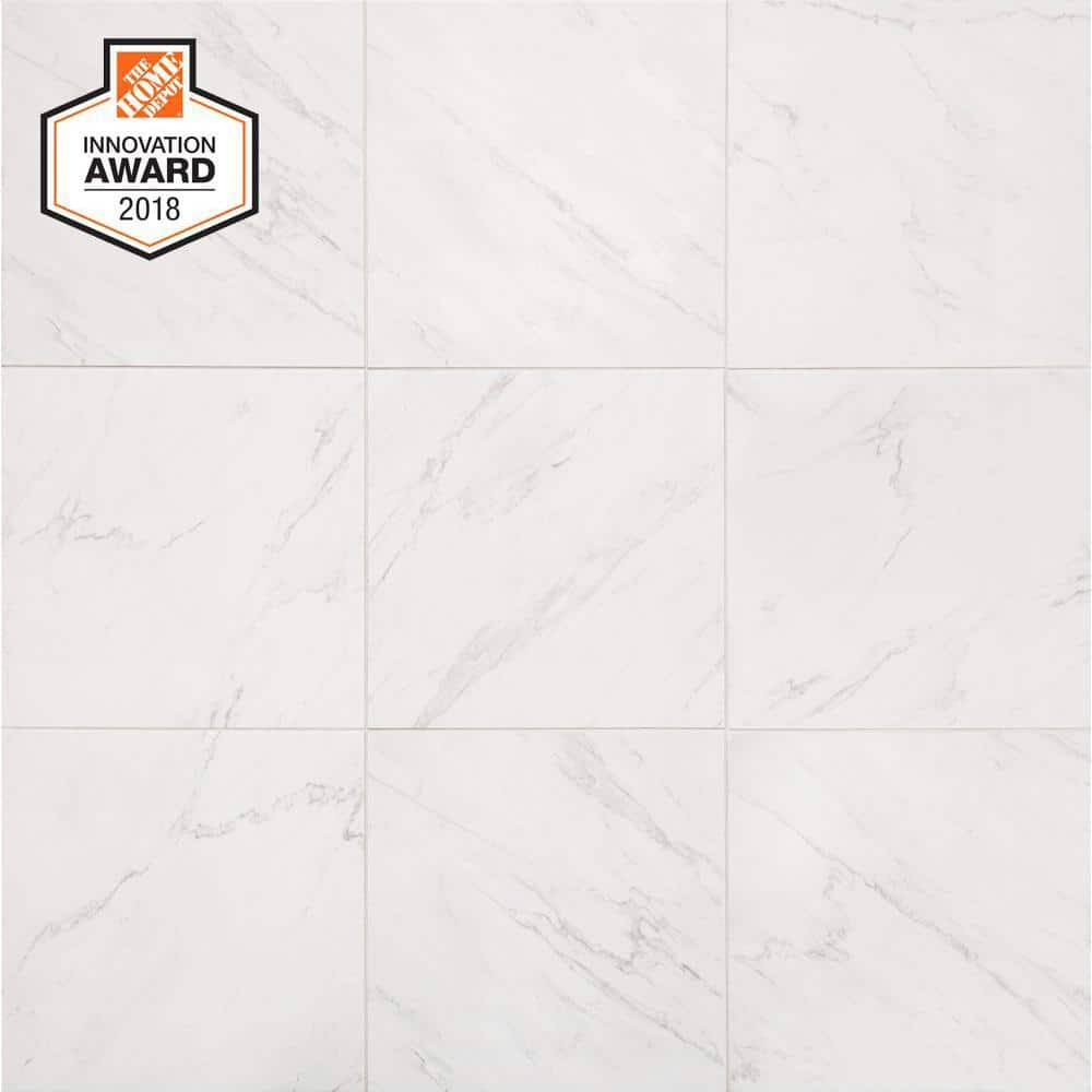 Lifeproof Carrara 18 in. x 18 in. Glazed Porcelain Floor and Wall Tile (17.6 sq. ft. / case)