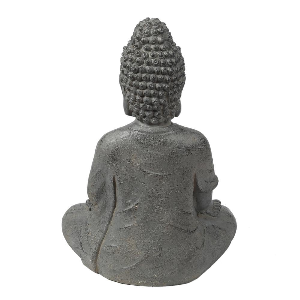 Gray Magnesium Oxide Sitting Buddha Garden Statue