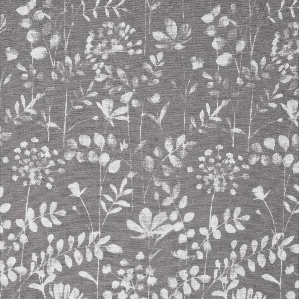 Charlotte Gray Floral Rod Pocket Curtain Panel, 52x84