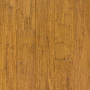 Take Home Sample - 5 in. W x 4 in. L Blended Mocha Bamboo Flooring