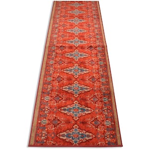 Antique Collection Series Vintage Kilim Mahal Orange 26 in. x 27 ft. Your Choice Length Stair Runner