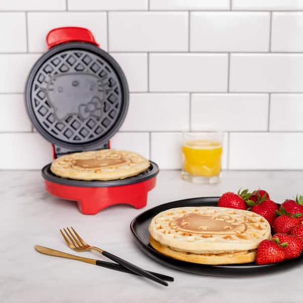 Uncanny Brands Hello Kitty 900W Red American Waffle Maker WM1-KIT