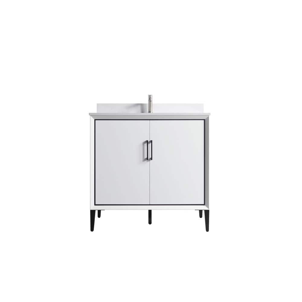 VSD 36in. W x 22in. D x 35in. H Single Sink Freestanding Bath Vanity in Whi