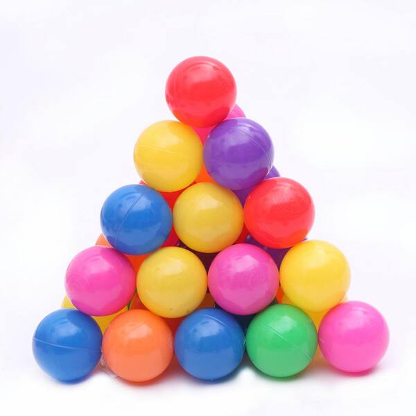 Winado 2.76 in. Colorful Pit Balls Soft Plastic Ball Toys (100-Pieces)