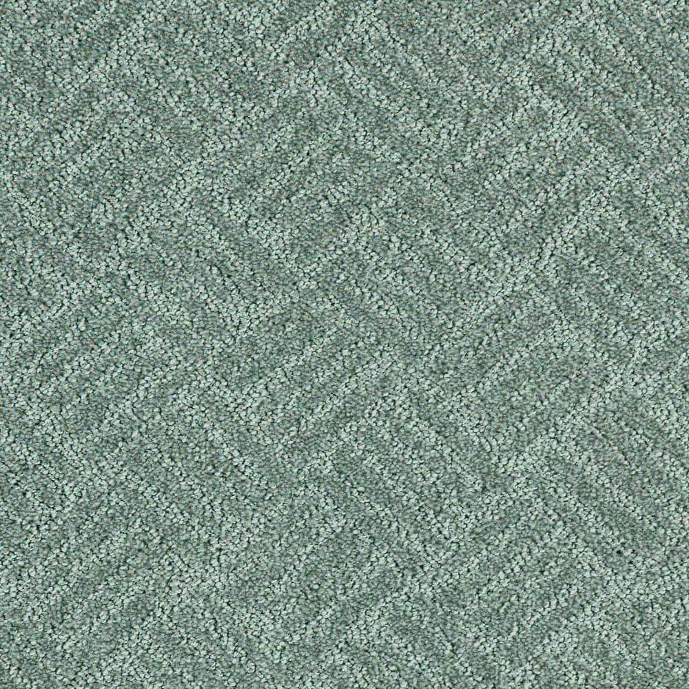 8 in. x 8 in. Pattern Carpet Sample - Embers Aloft -Color Ocean Spray