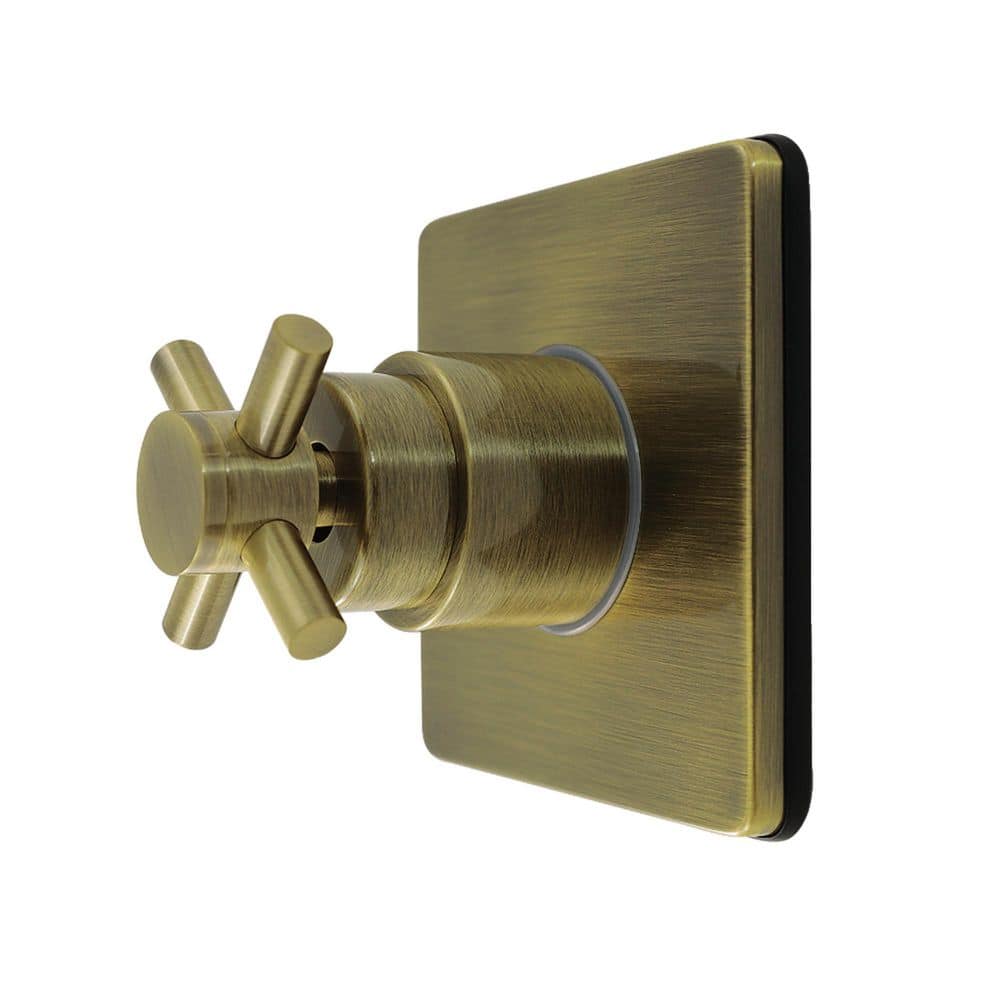 Concord 3/4 in. Single-Handle 1-Hole Wall Mount 6-Way Diverter Valve with Trim Kit in Antique Brass price history on PriceWatchPro