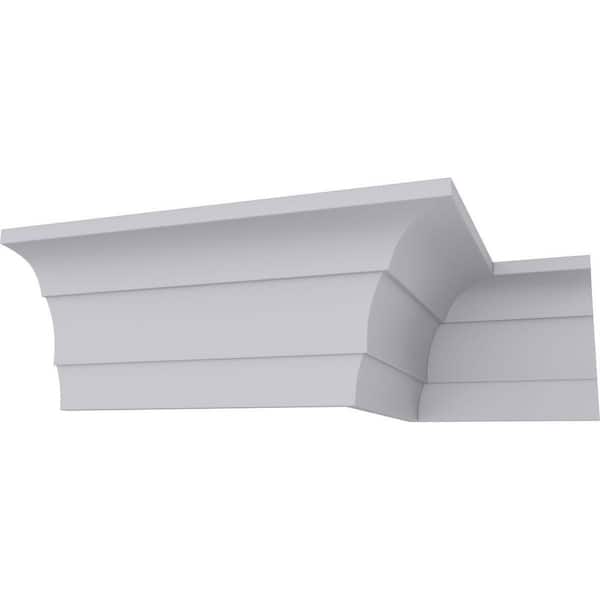 Ekena Millwork SAMPLE - 3-1/2 in. x 12 in. x 4-3/4 in. Polyurethane Adonis Crown Moulding