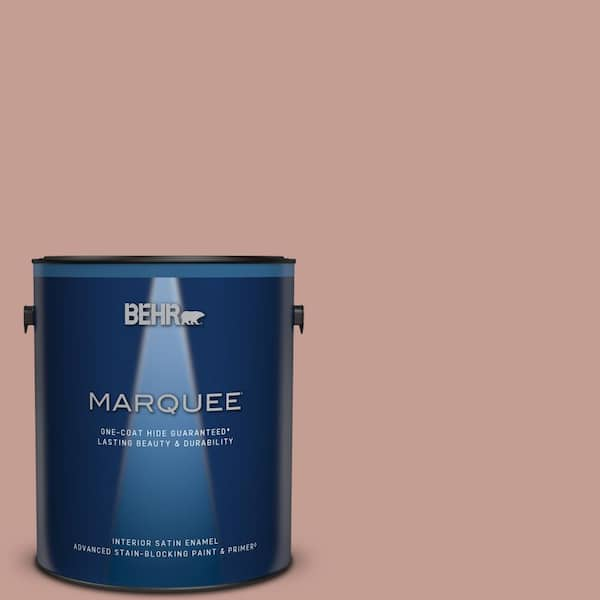 BEHR MARQUEE 1 gal. #S170-4 Retro Pink One-Coat Hide Satin Enamel Interior Paint & Primer