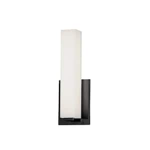 4.5 in. 1-Light Matte Black LED Vanity Light Bar with Ambient Light