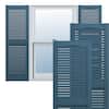 14-Inch X 51-Inch Builders Choice Vinyl Four Board Joined Window Shutters, With Spikes & Screws (Per Pair), Cranberry