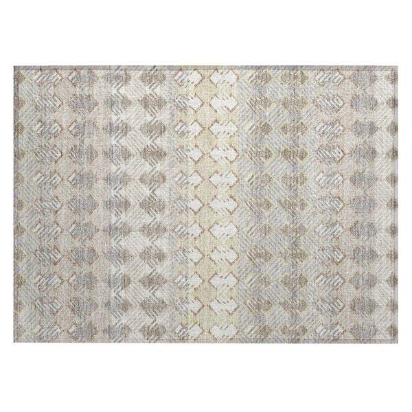 Chantille Machine Washable Indoor/Outdoor Abstract ACN2773 Ivory 3 ft. x 4 ft. Area Rug