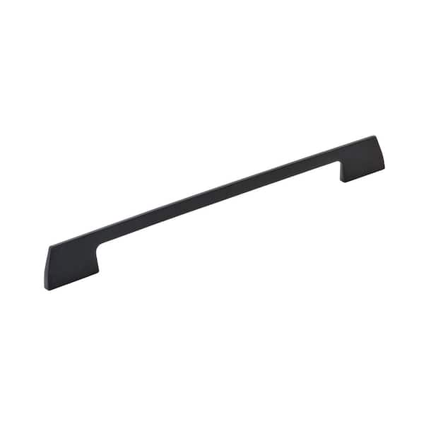 Amerock Angle 10-1/16 in. Center-to-Center Modern Matte Black Arch Cabinet Pull
