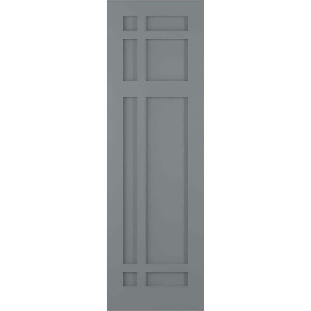 12 in. x 53 in. Flat Panel True Fit PVC San Juan Capistrano Mission Style Fixed Mount Shutters Pair in Ocean Swell price history on PriceWatchPro
