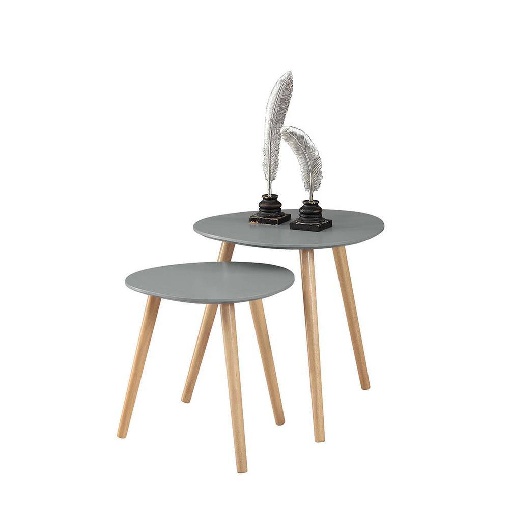 Oslo Gray and Light Oak Nesting End Tables