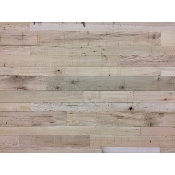 Unbranded 24 sq. ft. 5-1/2 in. Wide Heirloom Face Reclaimed Barn Wood Long Plank Wall Paneling Kit