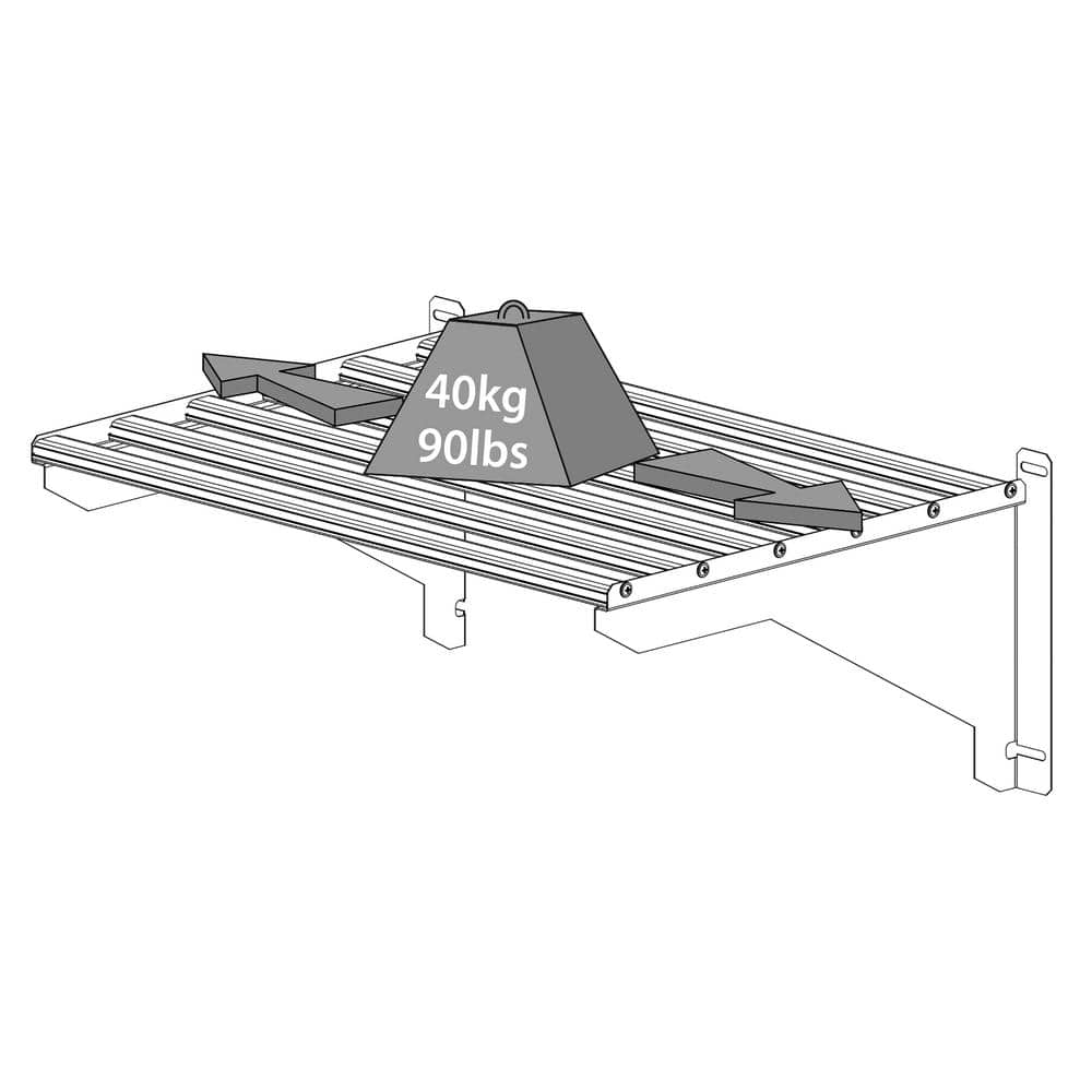 Heavy Duty Aluminum Greenhouse Shelf Kit, 24.5" x 16.5"