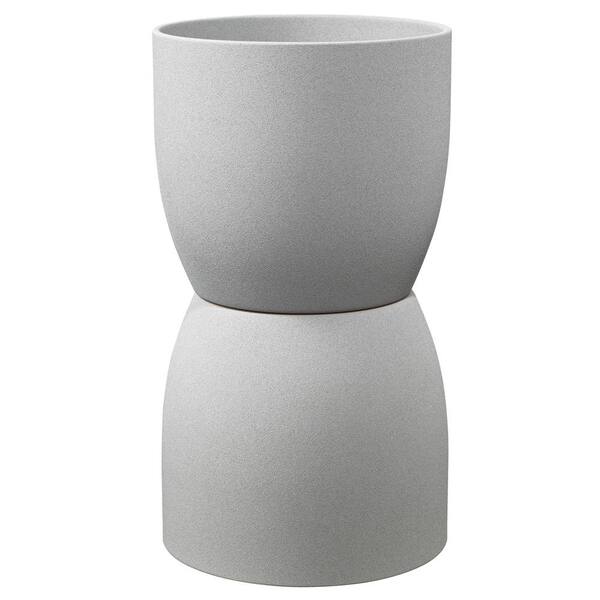 SK 8.3 in. (21 cm) Ceramic Basel Stone Light Gray (2-Pack