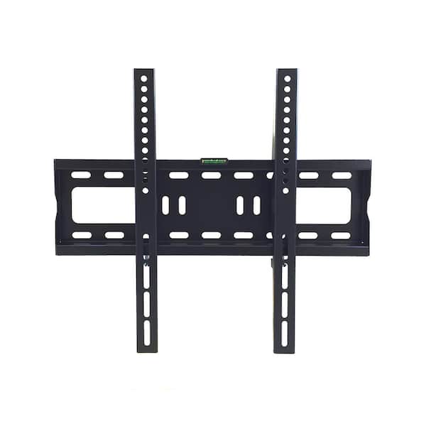 MegaMounts Heavy-Duty Matte Black Fixed Television Wall Mount for 26 in.- 55 in. Plasma/LCD/LED Televisions