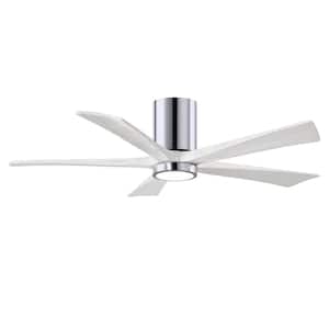 Irene-5HLK 52 in. 7 in. Integrated LED Outdoor Black Ceiling Fan with Light Kit