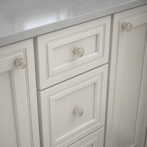 Grace 1-3/16 in. (30 mm) Classic Satin Nickel Round Cabinet Knob